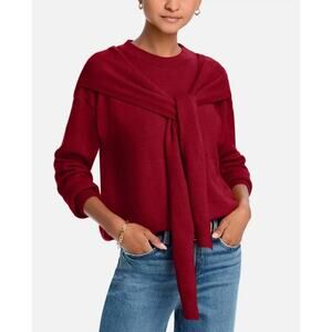 LINE & DOT WOMENS SIZE XSMALL DOUBLE LAYER SWEATER RED NEW
